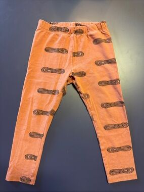 Children's Orange Knot-Print Leggings